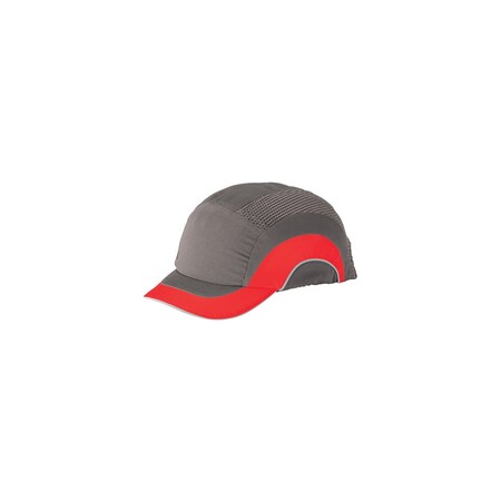 Pip JSP HARDCAP A1+ LOW-PROFILEGRAY/ RED, SHORT 2" BRIM, PK 20 282-ABS150-62
